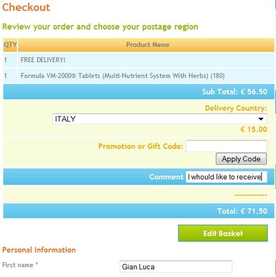 acquisto spese coupon